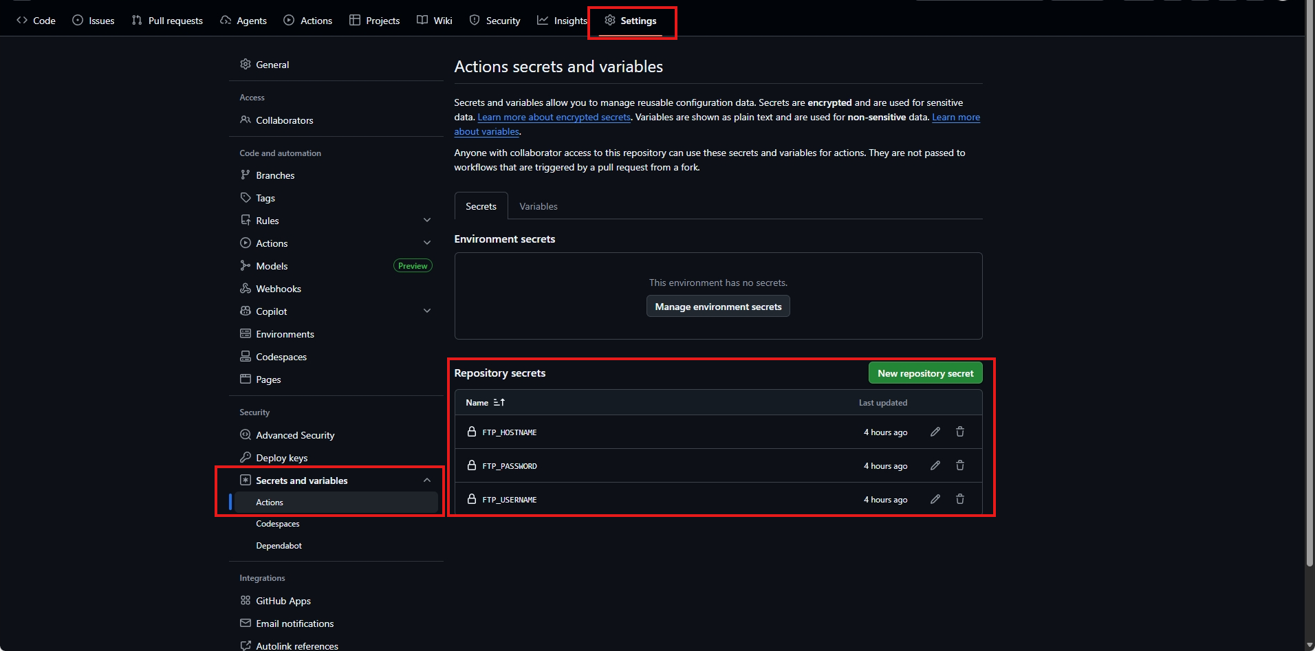 Halaman Github Actions